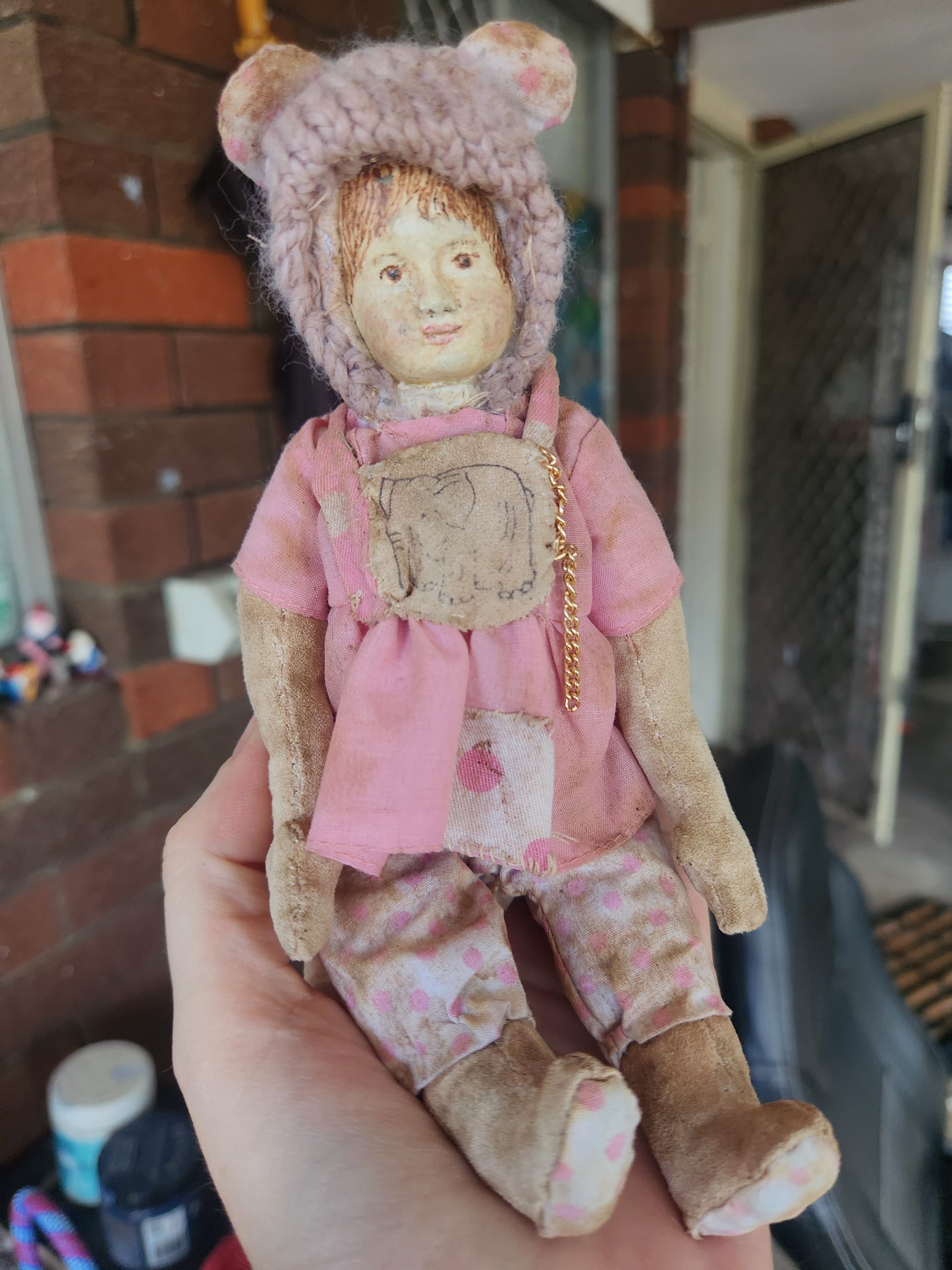 Raggy Girl (mould I cast from one of my antique dolls)