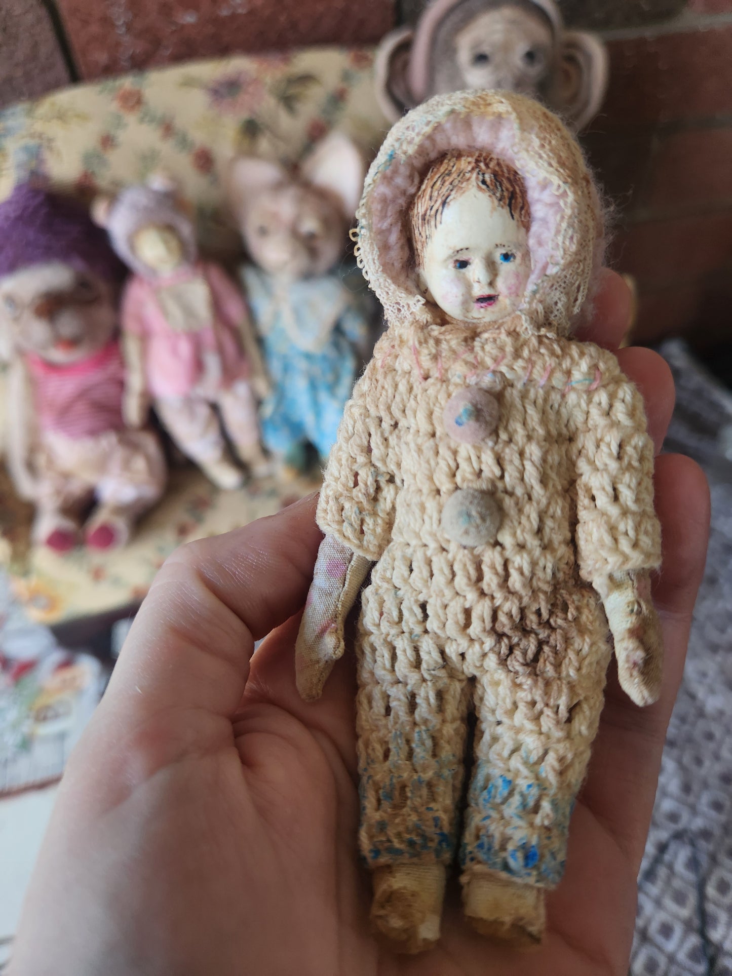 Raggy Girl (mould I cast from one of my antique dolls)