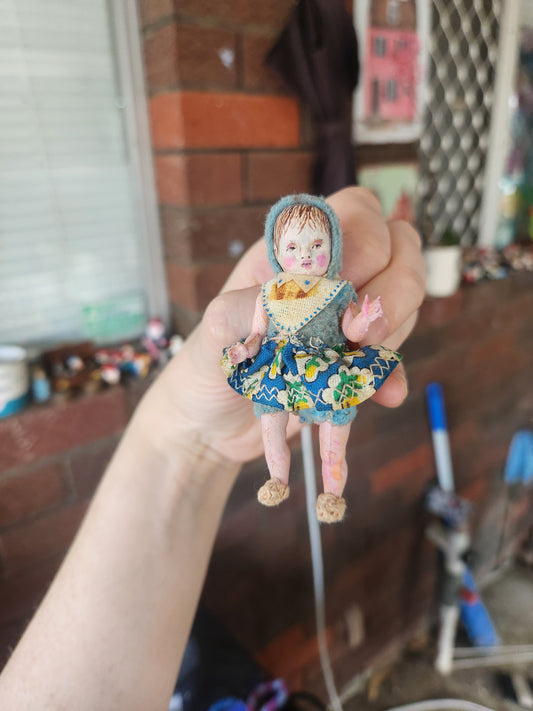 Raggy Girl (mould I cast from one of my antique dolls)