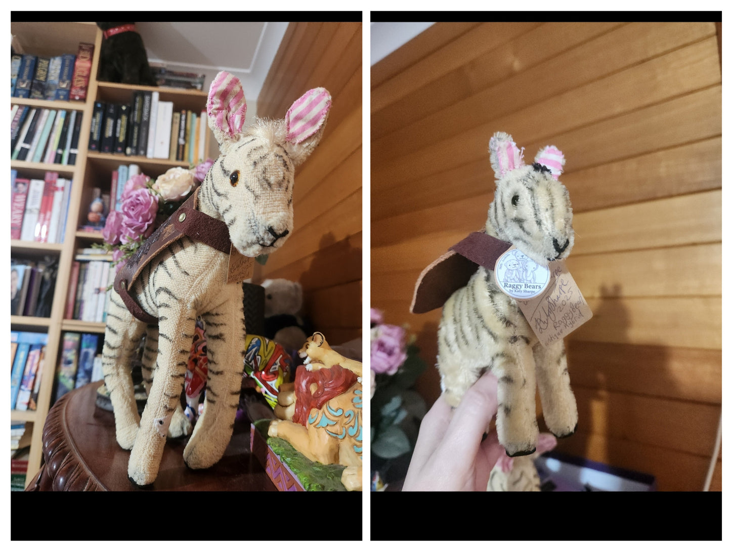 x2 Repaired OLD Zebra Raggy Hybrids handmade sadle etc